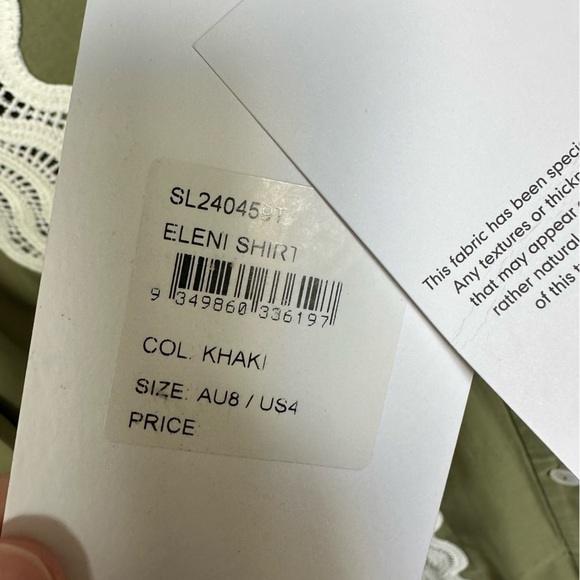 NWT Significant Other Button-Up Shirt – Eleni White Lace Detail Size 4 - Picture 5 of 6